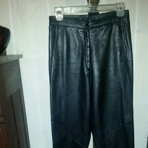 Black leather pants